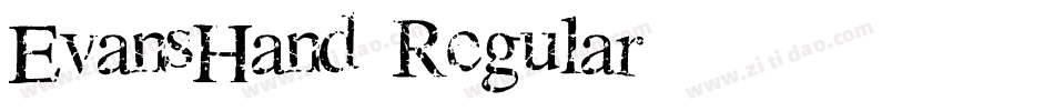 EvansHand Regular字体转换